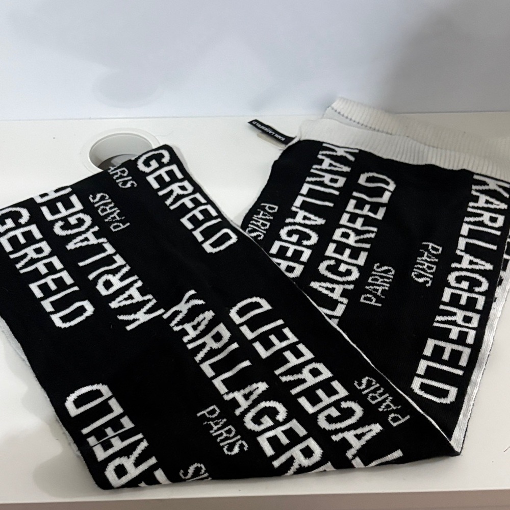 Karl Lagerfeld Monochrome Logo Scarf